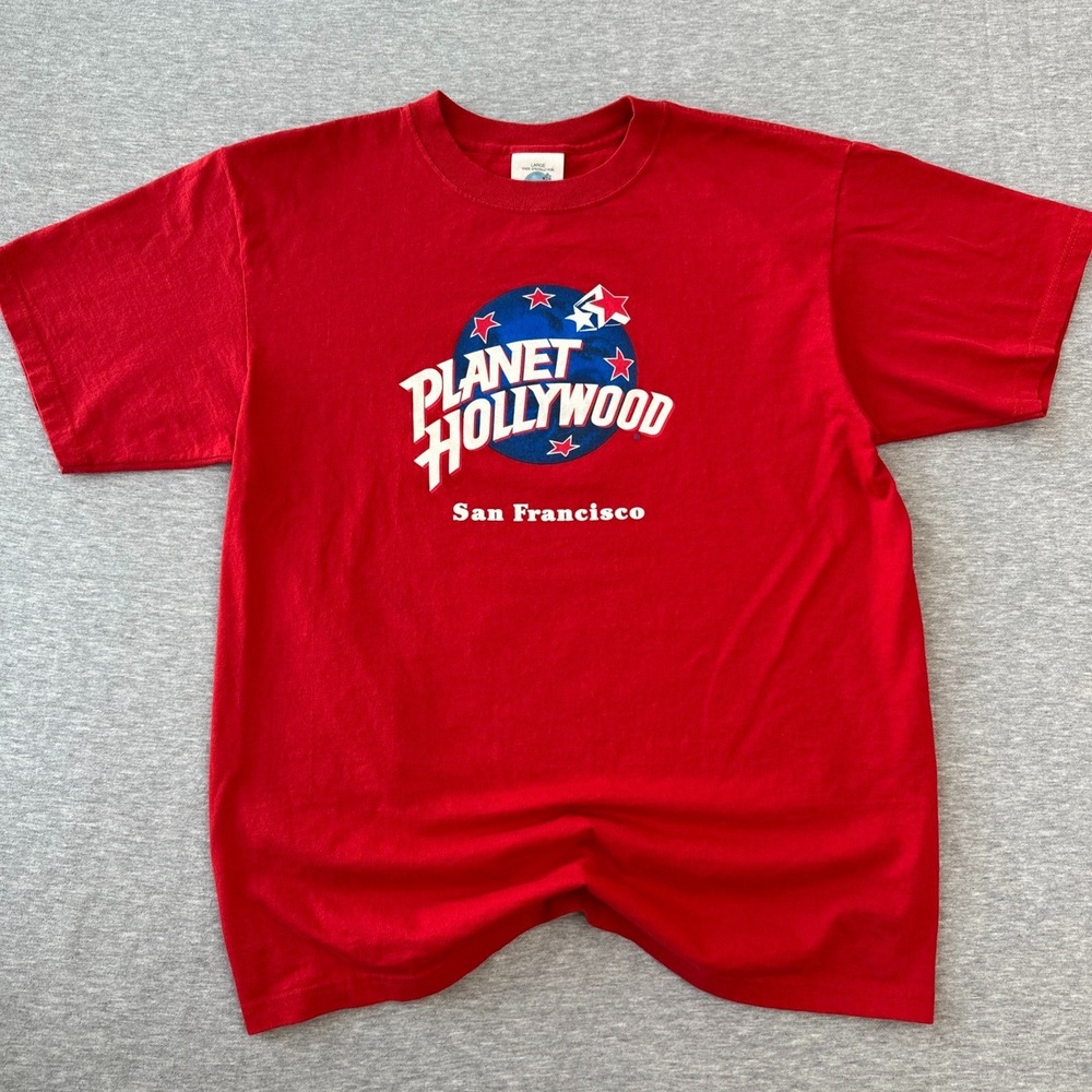 Vintage Planet Hollywood San Francisco T-Shirt Red Large Movie Theme